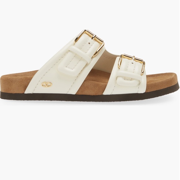 Valentino Garavani Anywhere Slide Sandal White Calf Leather New Sz 37 (7) - Picture 2 of 15